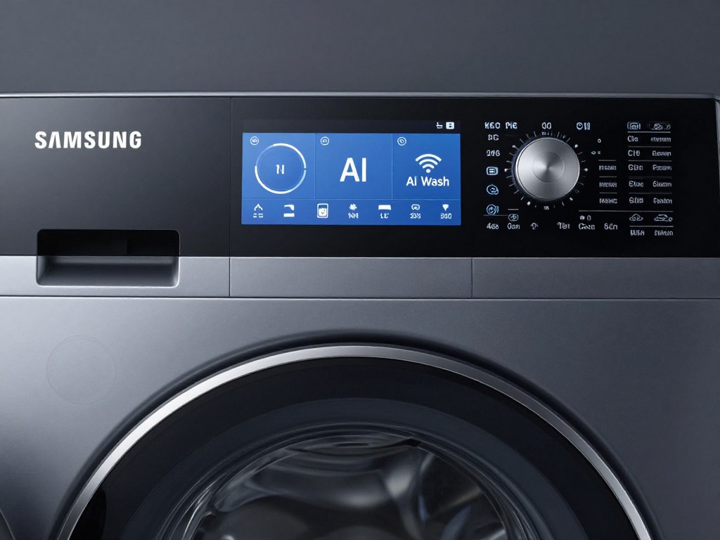Panou de control Samsung mașină de spălat cu ecran tactil și funcții smart Panou de control Samsung mașină de spălat cu ecran tactil și funcții smart