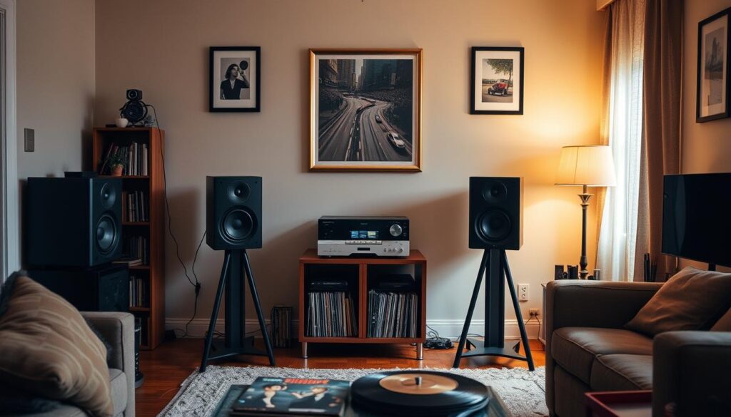 Sistem boxe stereo instalat corect în sufragerie Sistem boxe stereo instalat corect în sufragerie