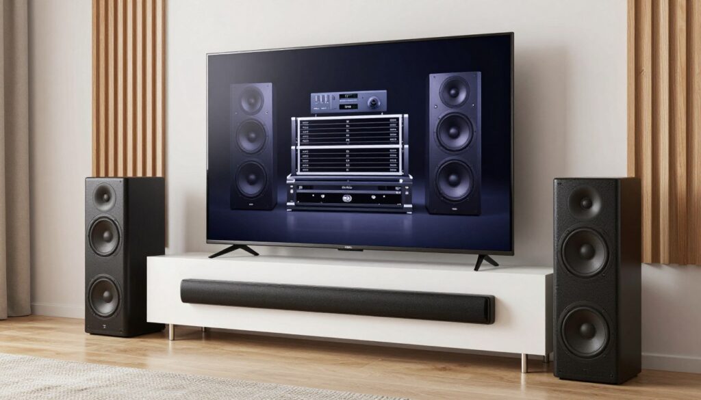 TV built-in speakers comparison with soundbar setup recommendation