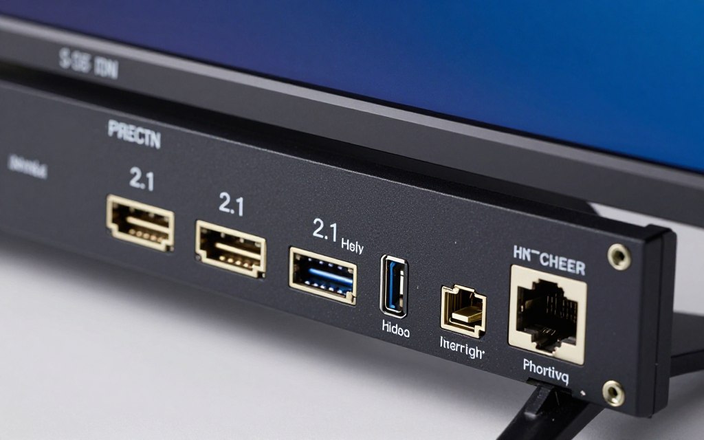 TV ports and connectivity options showing HDMI 2.1 inputs