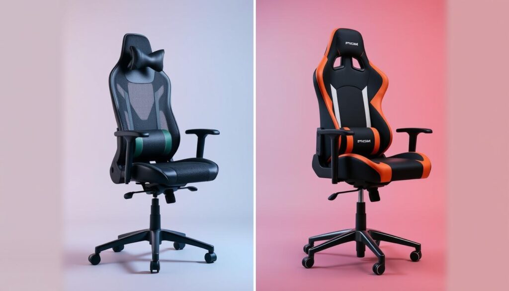 Comparație între scaun ergonomic de birou și scaun gaming Comparație între scaun ergonomic de birou și scaun gaming