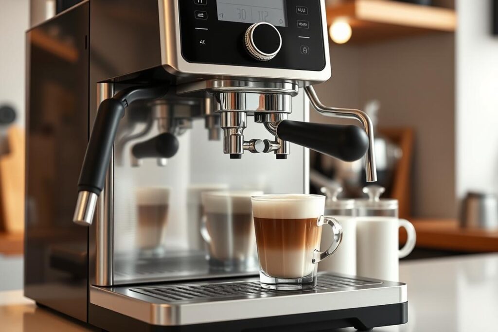 Espressor automat premium cu sistem automat de spumare lapte Espressor automat premium cu sistem automat de spumare lapte