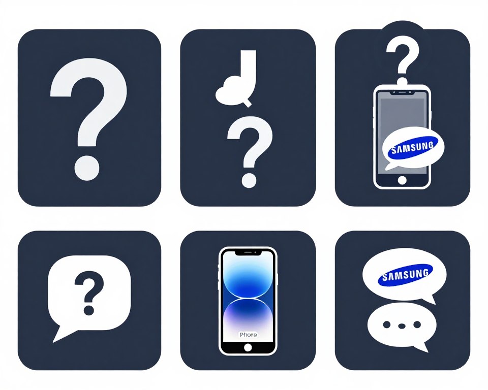 FAQ illustration showing common questions about iPhone 17 and Samsung Galaxy S26 comparison FAQ illustration showing common questions about iPhone 17 and Samsung Galaxy S26 comparison