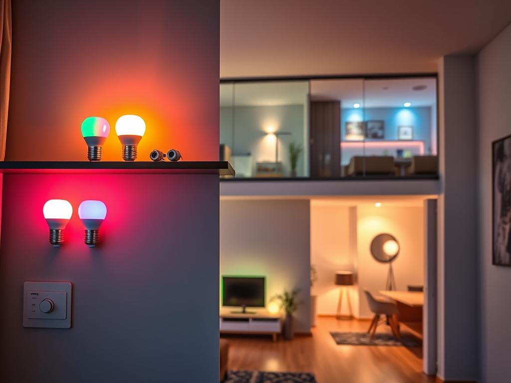 Setup complet Philips Hue într-un apartament modern cu multiple camere