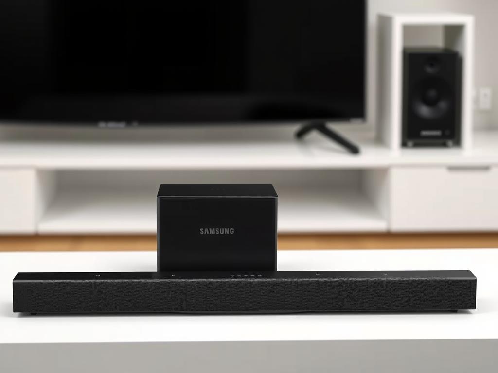 Soundbar Samsung HW-B450 2.1 canale subwoofer wireless best bass sub 800 lei Soundbar Samsung HW-B450 2.1 canale subwoofer wireless best bass sub 800 lei