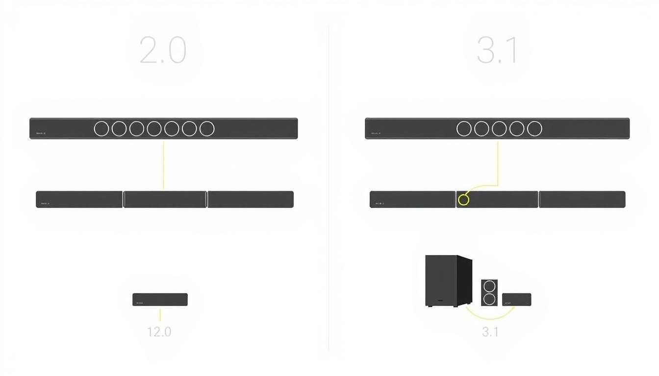 diferite configurații soundbar comparație