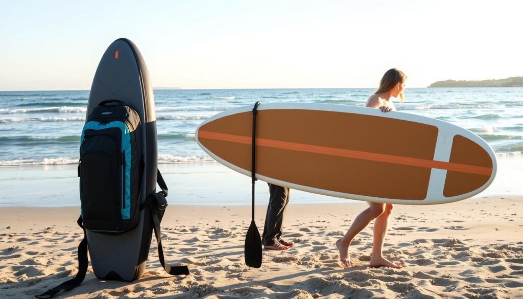 paddleboard gonflabil vs rigid incepator 2026 comparatie la malul marii