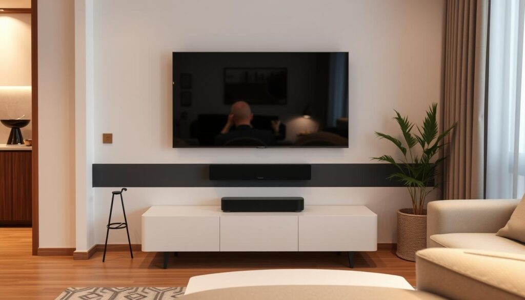 soundbar compact apartament living modern televizor