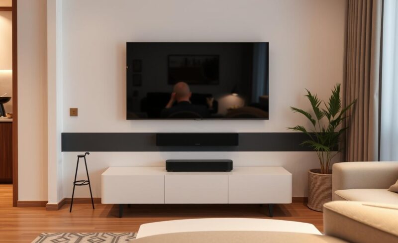soundbar compact apartament living modern televizor