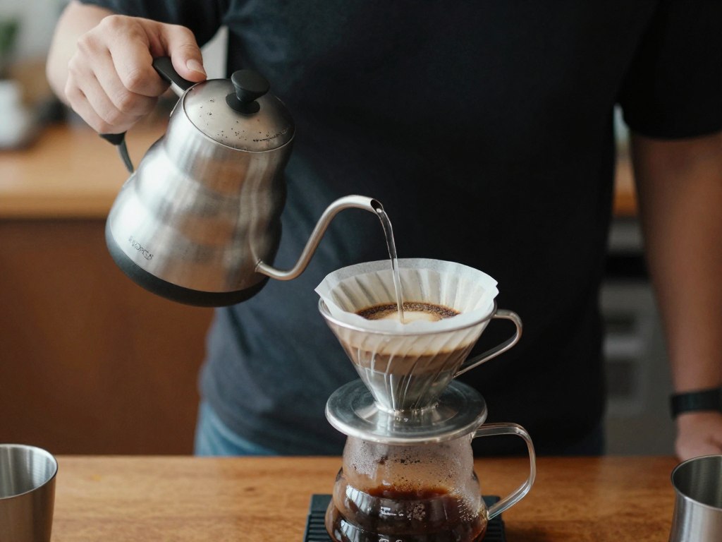 Fellow Stagg EKG folosit pentru pour-over coffee V60 Fellow Stagg EKG folosit pentru pour-over coffee V60