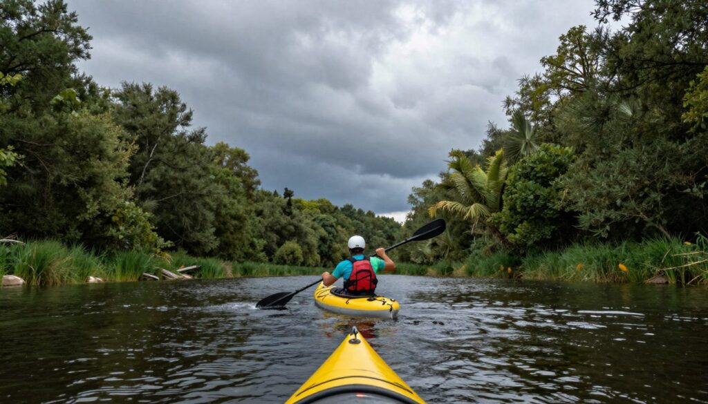 Kayak gonflabil peisaj România aventură Kayak gonflabil peisaj România aventură