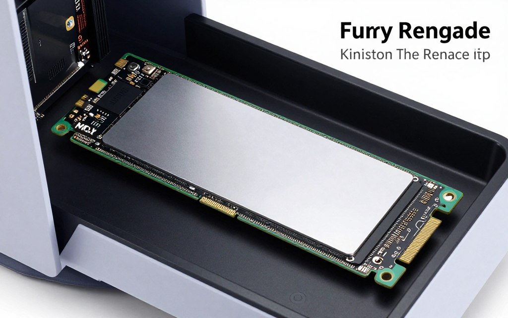 Kingston Fury Renegade instalat în slot M.2 PS5 cu heatsink montat