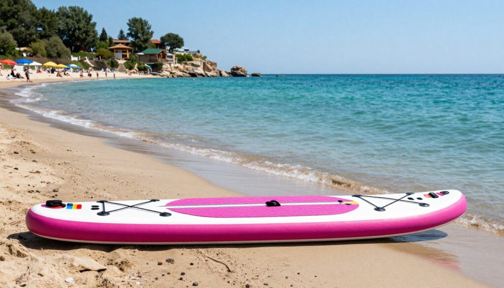 Paddleboard gonflabil sub 1500 lei Romania 2026 pe plaja Marii Negre