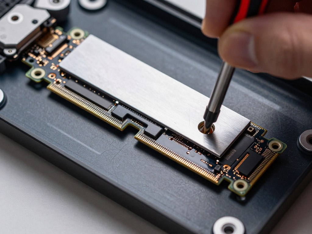 Pas 2 îndepărtare capac metalic slot M.2 interior PS5