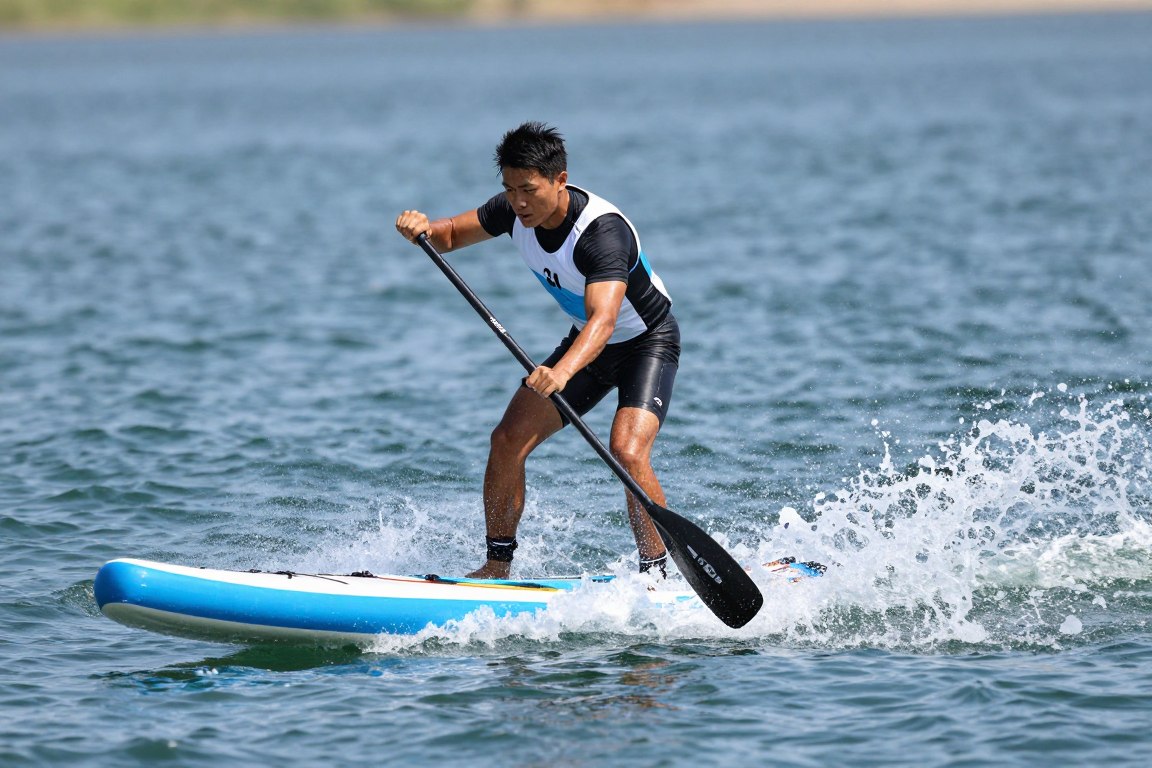 Placa SUP ingusta 29 inch pentru paddlers experimentati Placa SUP ingusta 29 inch pentru paddlers experimentati