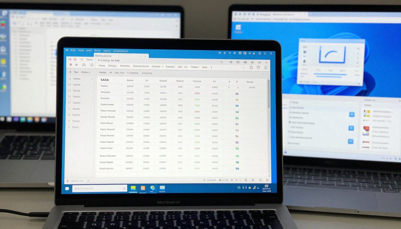 Romanian business software running on MacBook