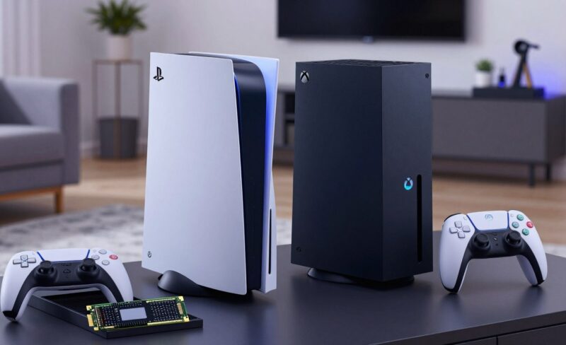 SSD extern conectat la consola PS5 și Xbox Series X pentru extindere stocare 2026