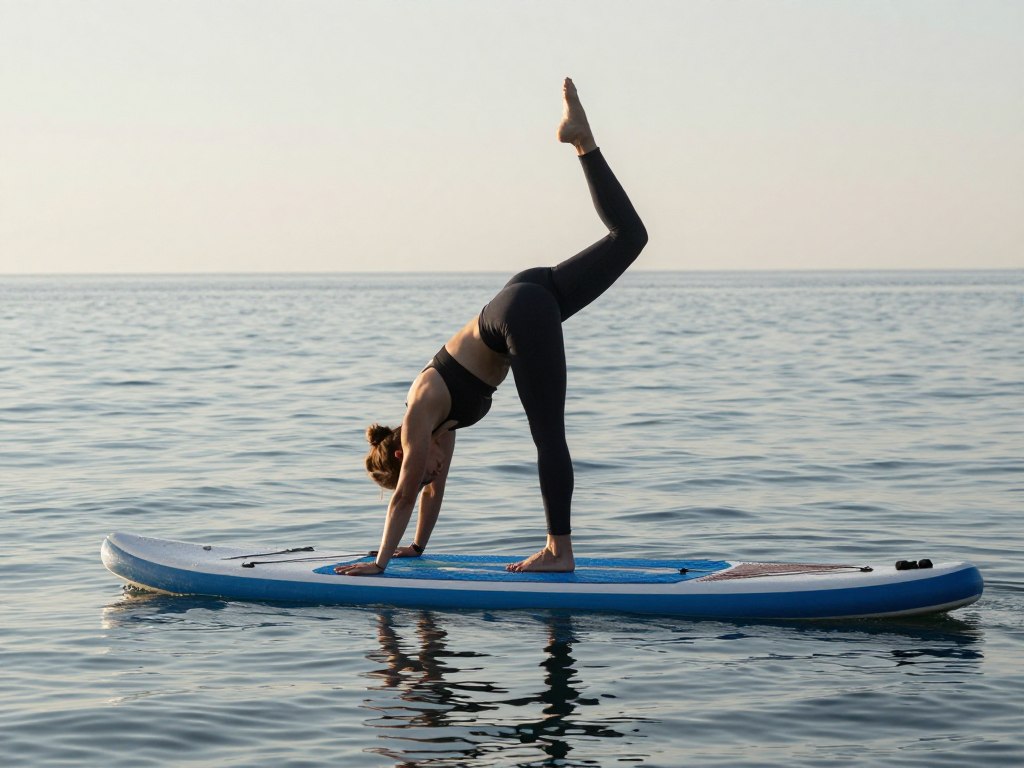 SUP yoga pe placa 32 inch lata Marea Neagra SUP yoga pe placa 32 inch lata Marea Neagra