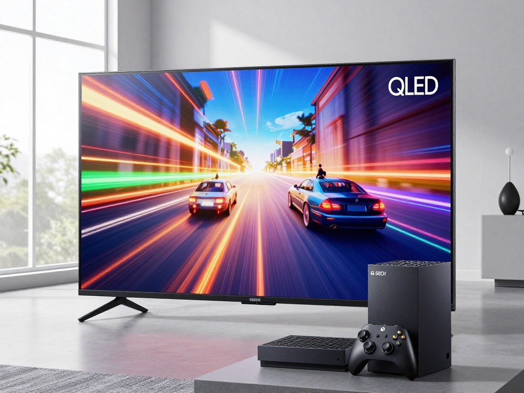 Samsung QN95D Neo QLED gaming TV bright room Romania Samsung QN95D Neo QLED gaming TV bright room Romania
