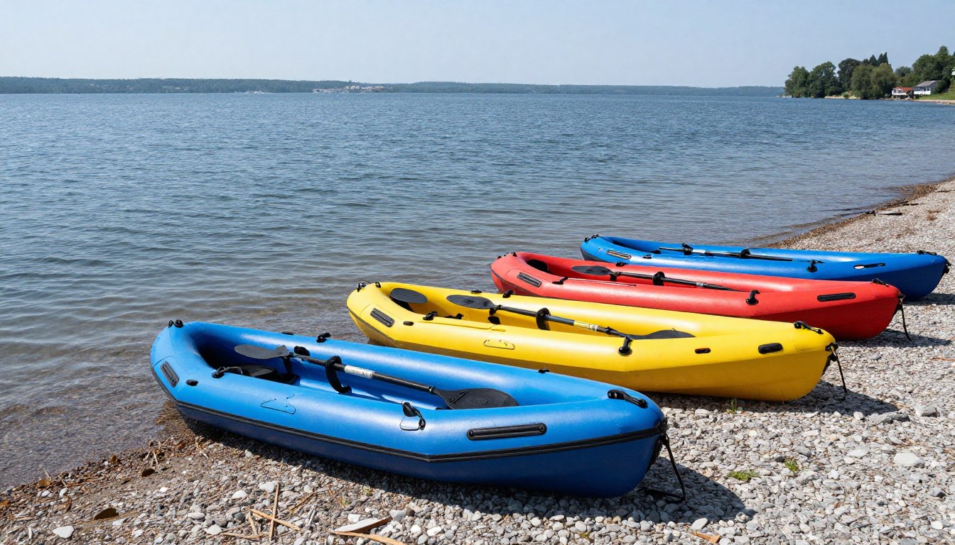 Testare kayak-uri gonflabile Lacul Snagov Testare kayak-uri gonflabile Lacul Snagov