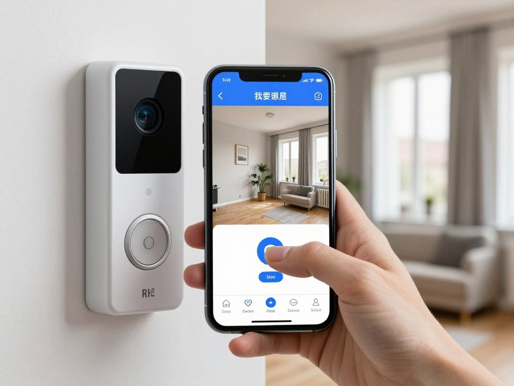 Verificare finală instalare video interfon wireless cu testare notificări și calitate video Verificare finală instalare video interfon wireless cu testare notificări și calitate video