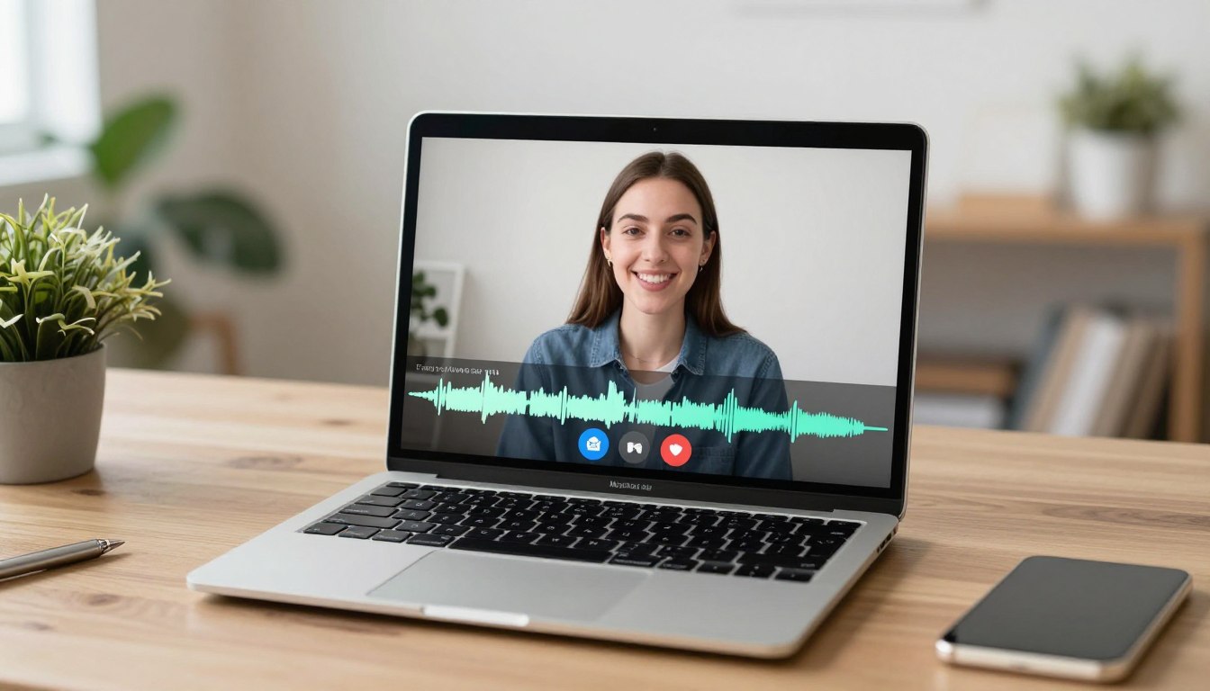Video conference setup with silent laptop