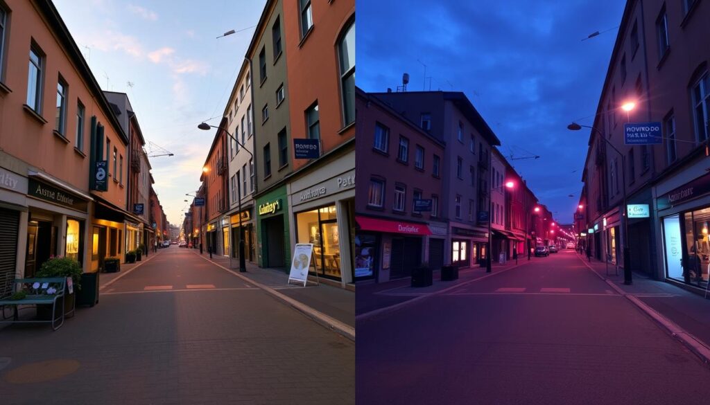 comparație fotografii făcute cu telefoane sub 2000 lei în lumină naturală și noapte