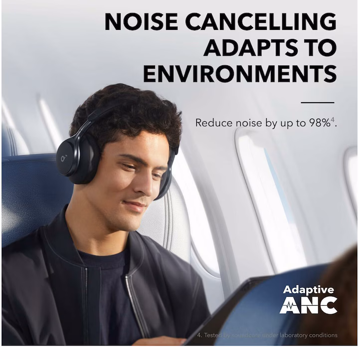 Anker Soundcore Space One căști negre cu design modern minimalist