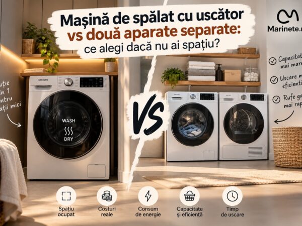 Mașină de spălat cu uscător vs două aparate separate: ce alegi dacă nu ai spațiu?